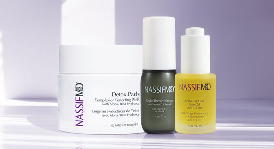 Nassifmd skincare deal banner showing 50% off on View Your Deal