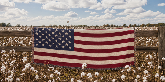 Carolinacottons American flag tapestry deal banner