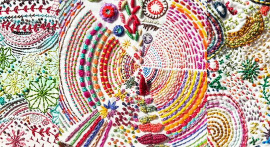 Dropcloth Embroidery kits deal banner, 50% off