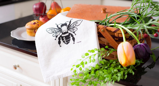 Green Bee tea towels deal banner